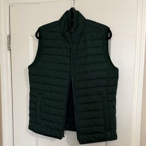 J. Crew Dark Green Quilted Vest